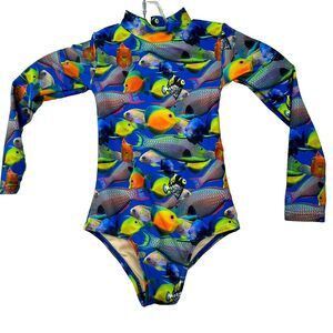 NEW Mott 50 Margherita UPF 50+ Swimsuit Toddler Size 2T One Piece Long‎ Sleeve